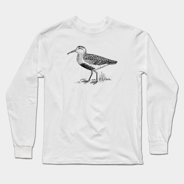 Dunlin Long Sleeve T-Shirt by linesdesigns